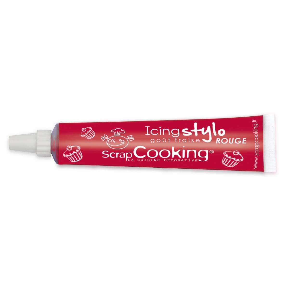 Scrapcooking - Icing stylo rouge Goût fraise - Scrapcooking - Kits créatifs