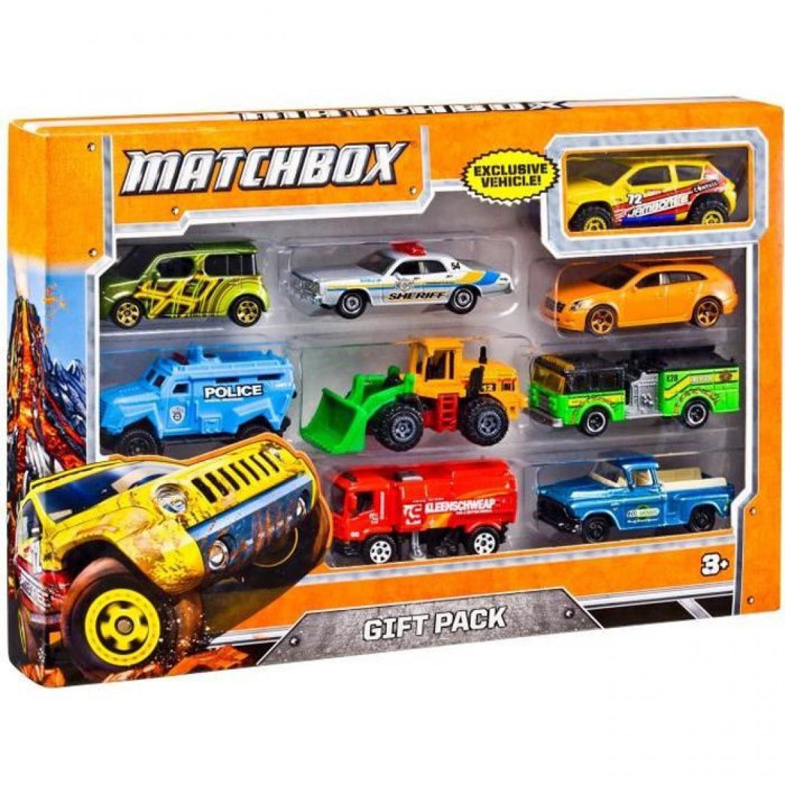Matchbox - MATCHBOX Coffret de 9 petites voitures (modeles aléatoires) - 3 ans et + - Hélicoptères RC