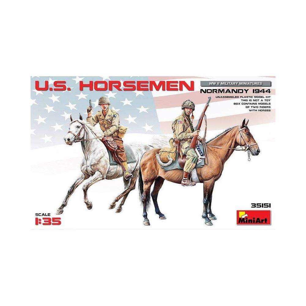 Mini Art - Figurine Mignature U.s. Horsemen. Normandy 1944 - Figurines militaires