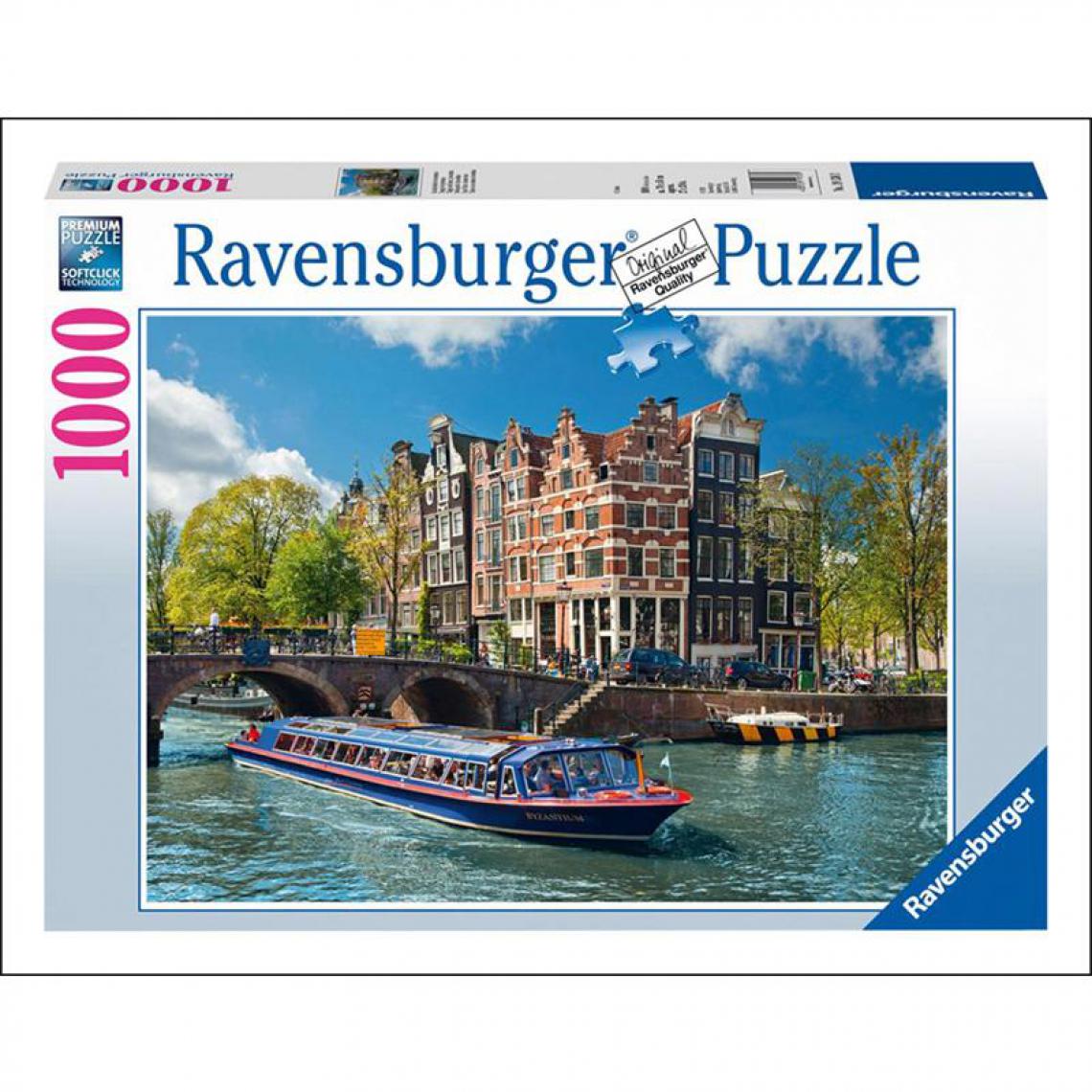 Ravensburger - Ravensburger 19138 - Puzzle - Voyage à Amsterdam - 1000 pc - Animaux