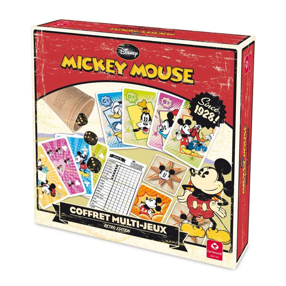 Carta Mundi - Coffret Multi-Jeux édition Rétro : Mickey Mouse - Jeux de cartes