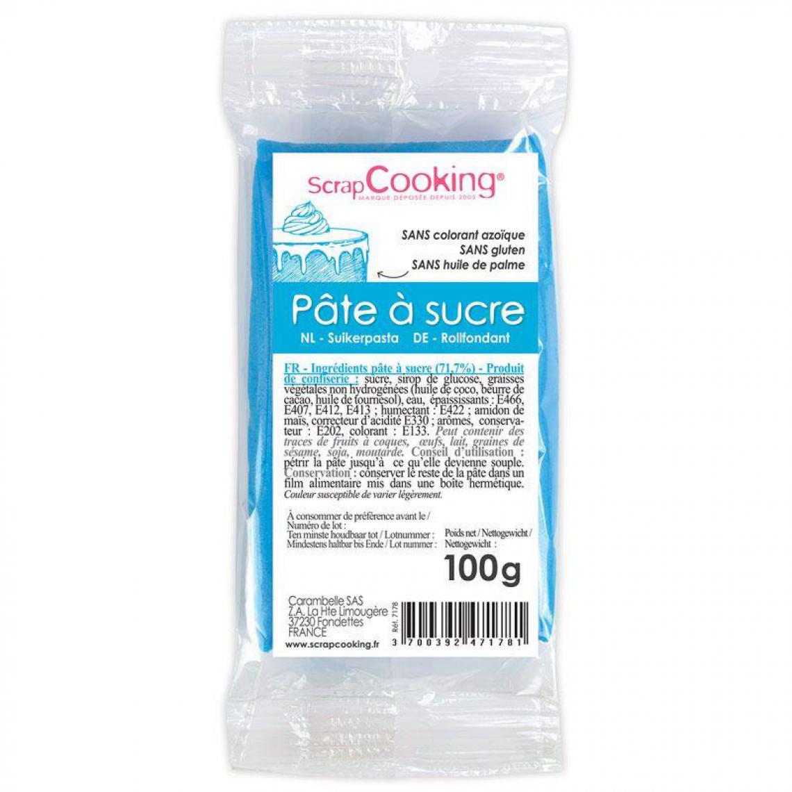 Scrapcooking - Pâte à sucre bleue 100 g - Kits créatifs