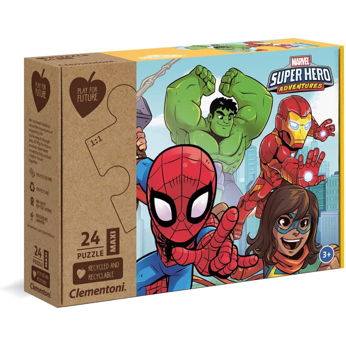 Inconnu - Clementoni Play for Future-Marvel Super Hero-24 pièces Maxi-Puzzle Enfant-matériaux 100% recyclés-fabriqué en Italie, 3 Ans et Plus, 20262 - Animaux