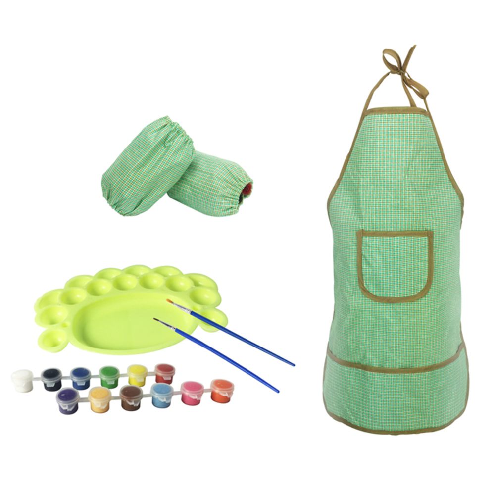 marque generique - Kraft craft tablier oversleeve palette peintures kits de brosse pour peinture à l'huile jouet #c - Kit d'expériences