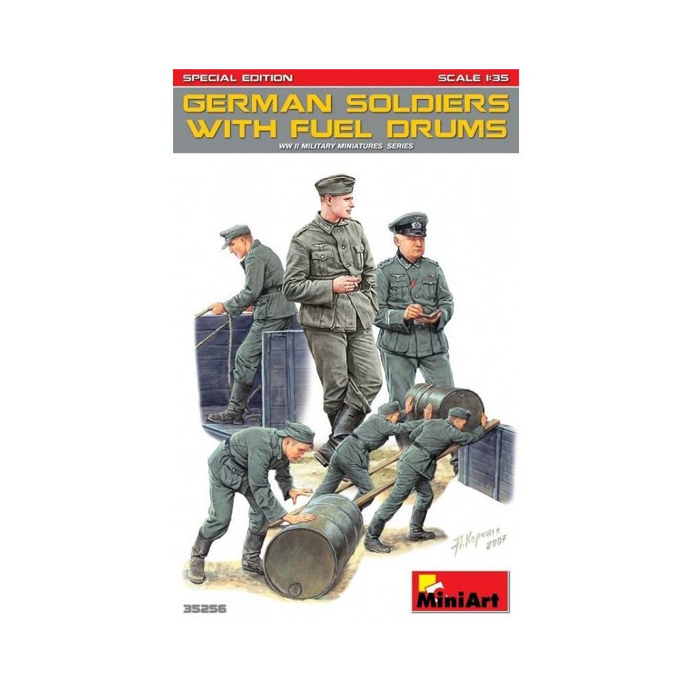 Mini Art - Figurine Mignature German Soldiers W/fuel Drums. Special Edition - Figurines militaires