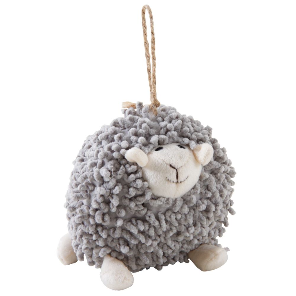 Aubry Gaspard - Mouton à suspendre en coton gris Shaggy - Doudous