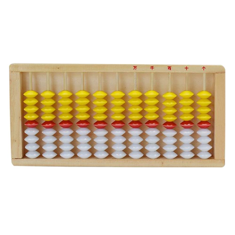 marque generique - Abacus Math Toy Pour Enfants Enfants Comptant Abacus En Bois Jaune Rouge Blanc - Jeux éducatifs