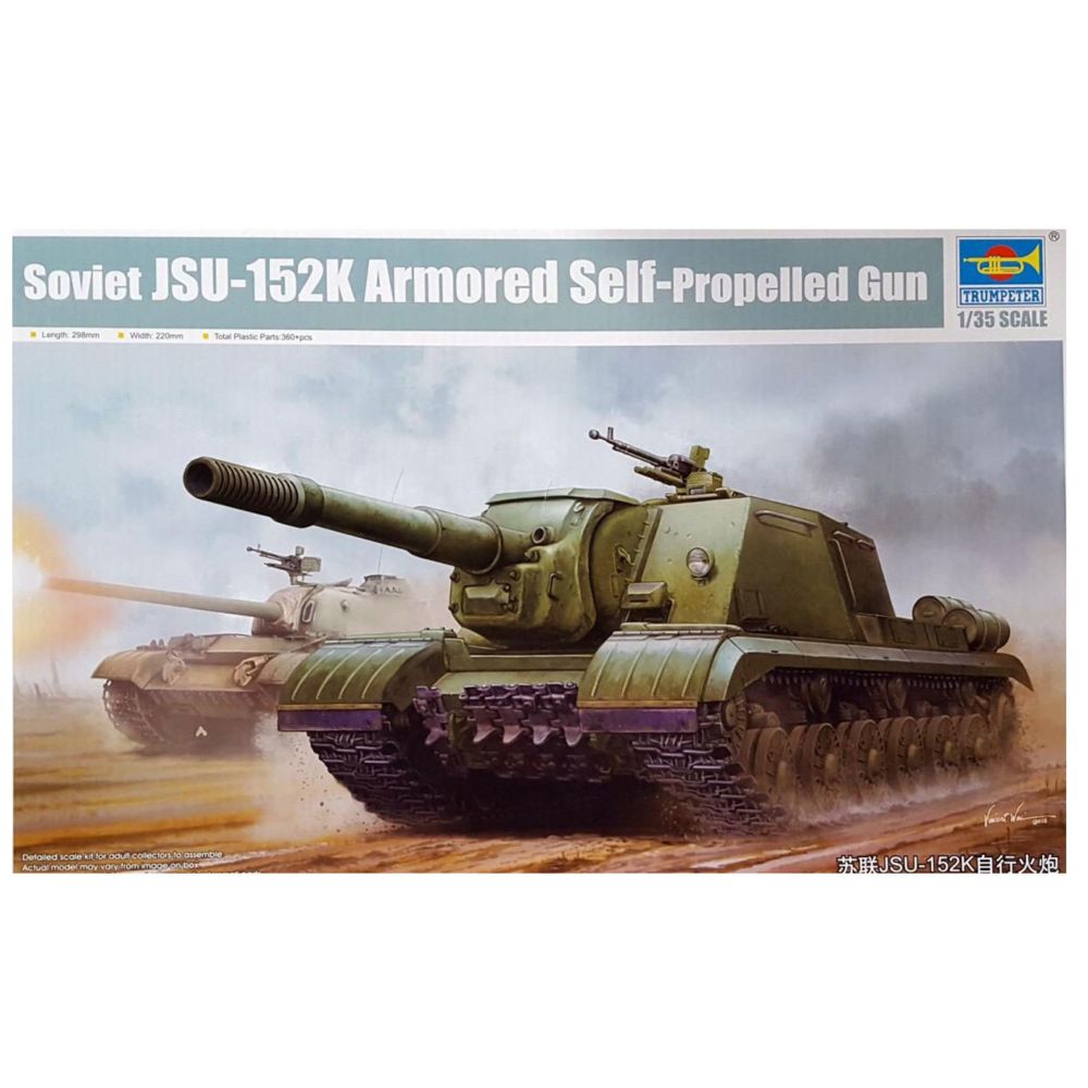 Trumpeter - Maquette char avec canon : Soviet JSU-152k Armored Self-propelled Gun - Chars