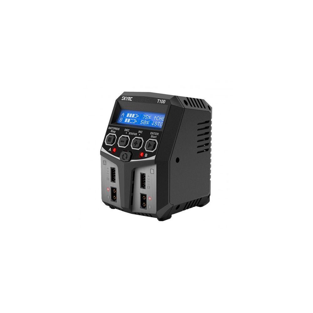 Sky Rc - Chargeur DUO SkyRC T100 LiPo 2-4s 5A 2x50W - SK100162 - Batteries et chargeurs