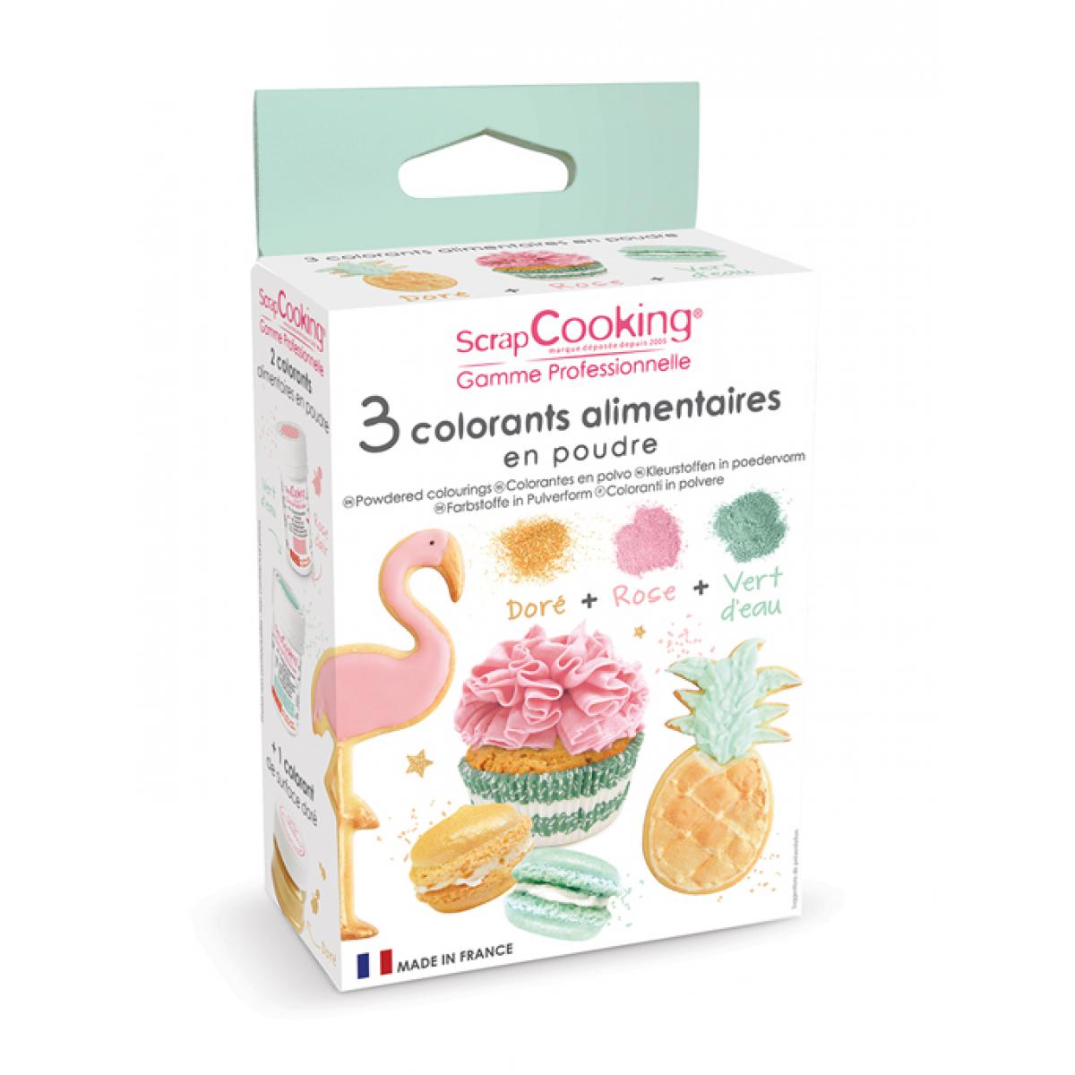 Scrapcooking - Colorants alimentaires (artificiel) Vert Rose Jaune - Scrapcooking - Kits créatifs