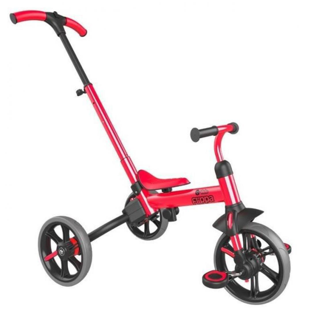 Y-Volution - Tricycle-draisienne évolutive Yvelo Flippa - Rouge - Voitures