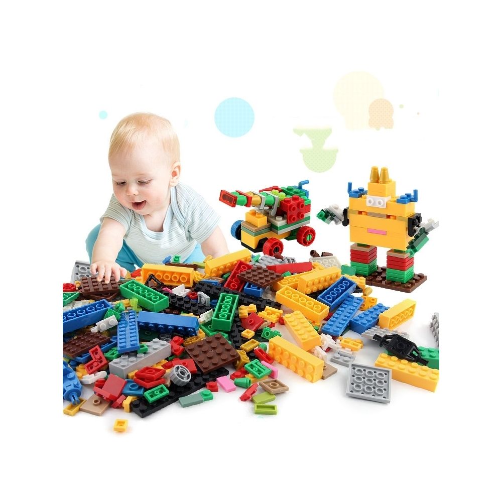 Wewoo - Jeu construction DIY 1000 pcs Intelligent Toys bricolage ABS blocs de matérielle avec 4 personnes aléatoires de jouet, livraison aléatoire de couleur - Briques et blocs