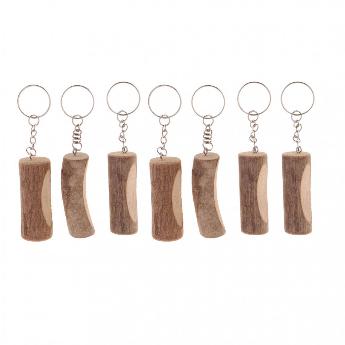 marque generique - pack de breloques en bois naturel pendentifs porte-cle - Perles