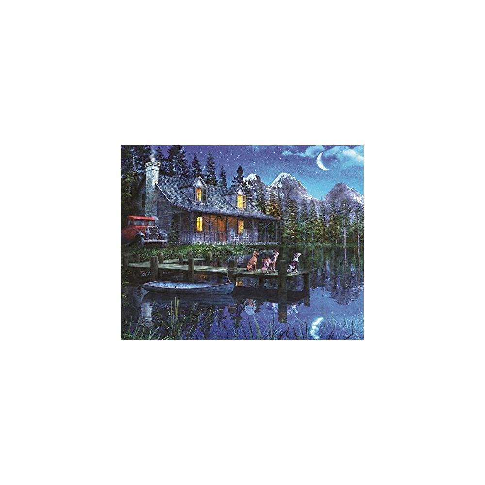 Springbok - Springbok Puzzles - Moonlit Night - 1000 Piece Jigsaw Puzzle - Large 24 Inches by 30 Inches Puzzle - Made in USA - Unique Cut Interlocking Pieces - Accessoires Puzzles