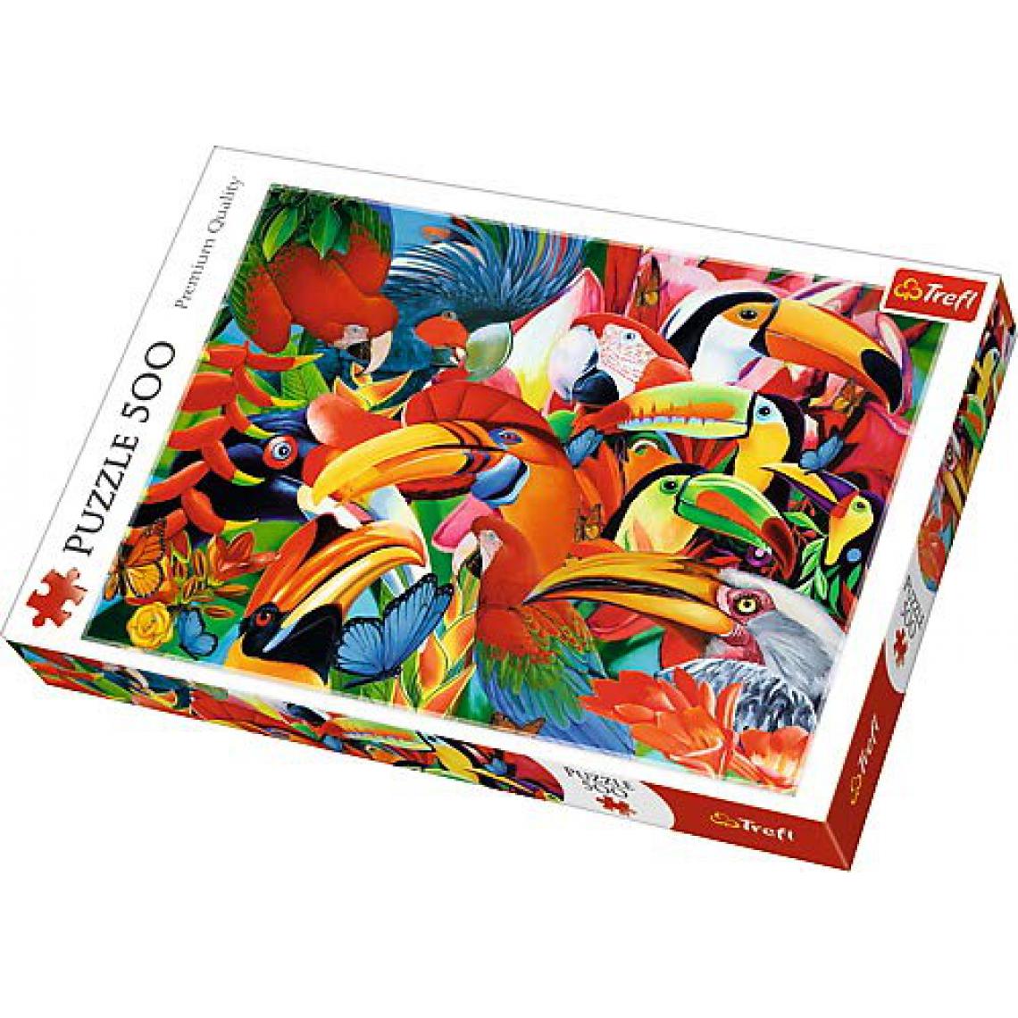 Trefl - trefl Puzzle modèle Oiseaux colorés 500 pièces, 37328, Multicolore - Animaux