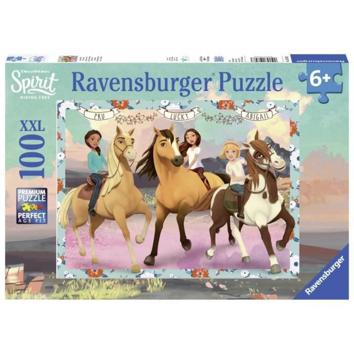 Ravensburger - Puzzle Lucky et ses Amies Spirit 100p - Animaux