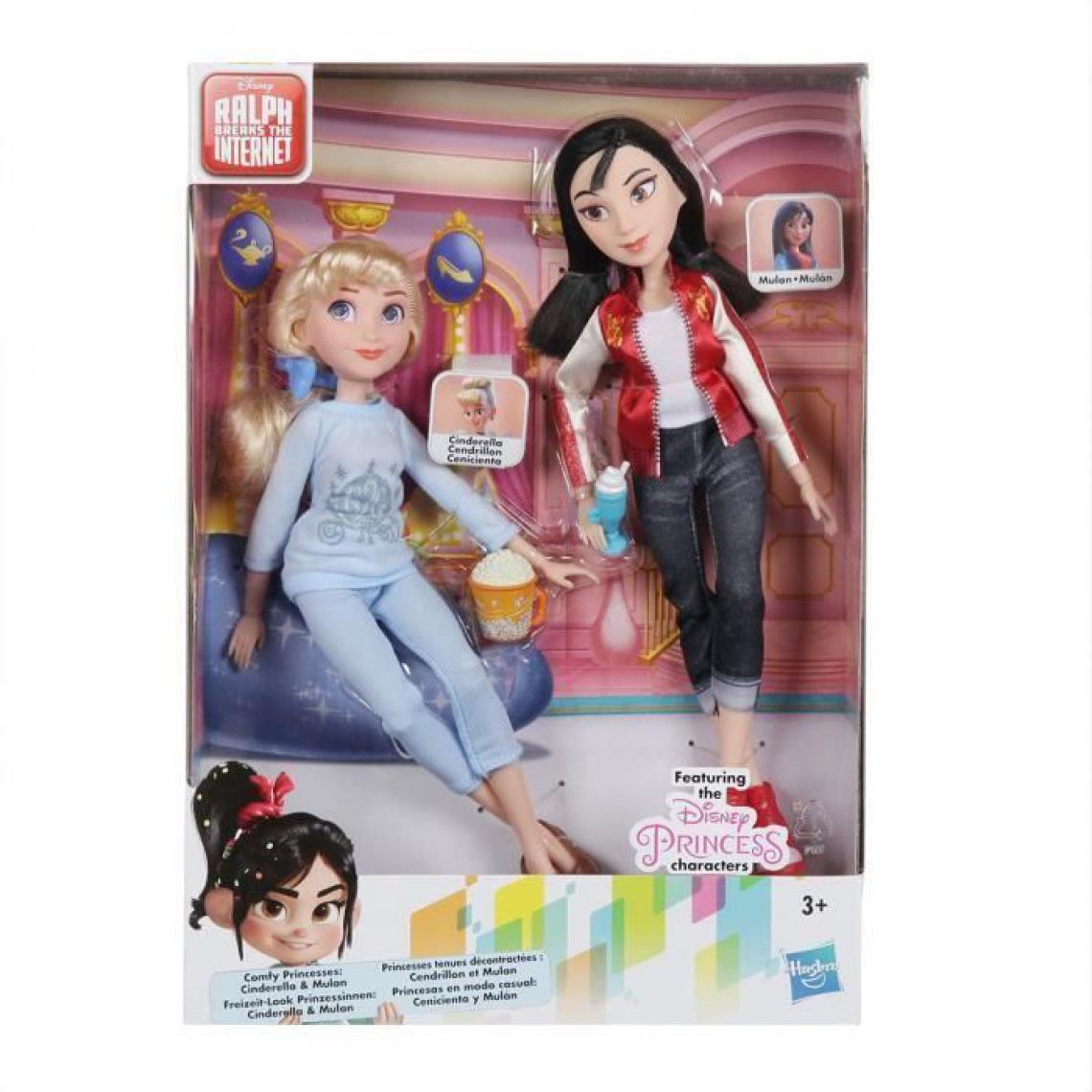 Disney Princesses - Disney Princesses - Poupees tendances Comfy Squad Cendrillon et Mulan - 30 cm - Poupées