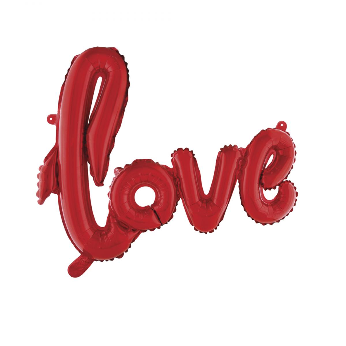 Rayher - Ballon en aluminium Ecriture Love Rouge - Rayher - Kits créatifs