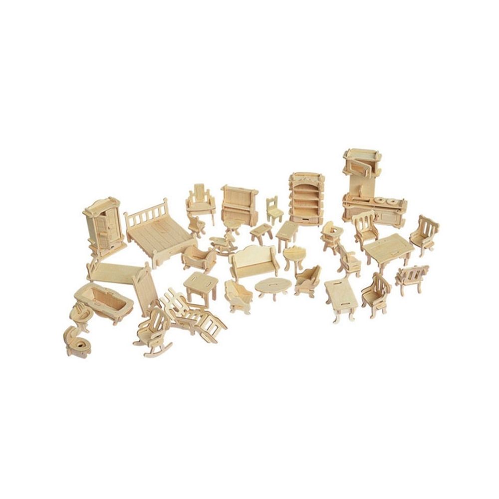Wewoo - Cadeaux en bois miniature de meubles de poupée 3D modèle architectural de bricolage jouets pour enfants - Briques et blocs