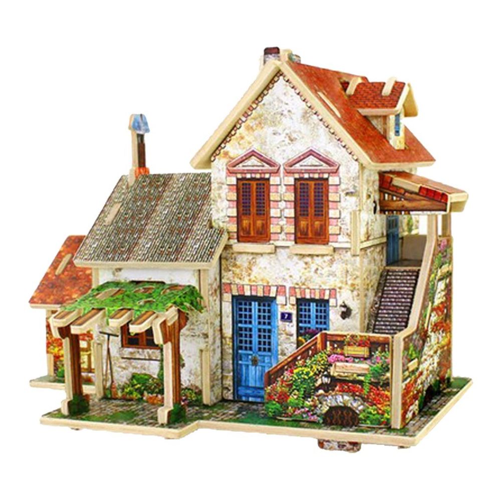 marque generique - diy resort villa miniatures - maison de poupée 3d avec meubles et accessoires - Poupées