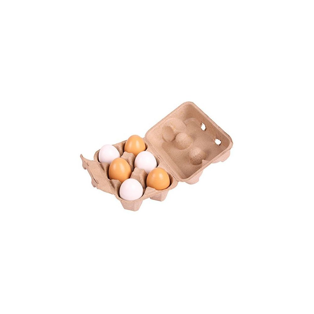 Bigjigs Toys - Bigjigs Toys Six Wooden Eggs in Carton - Carte à collectionner
