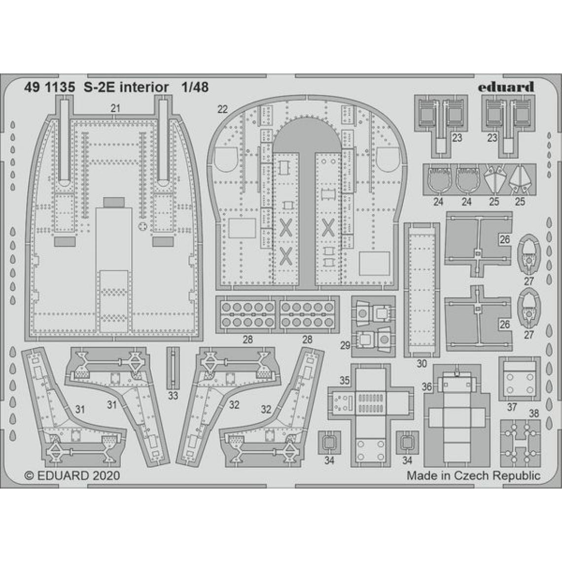Eduard - S-2E interior for Kinetic - 1:48e - Eduard Accessories - Accessoires et pièces