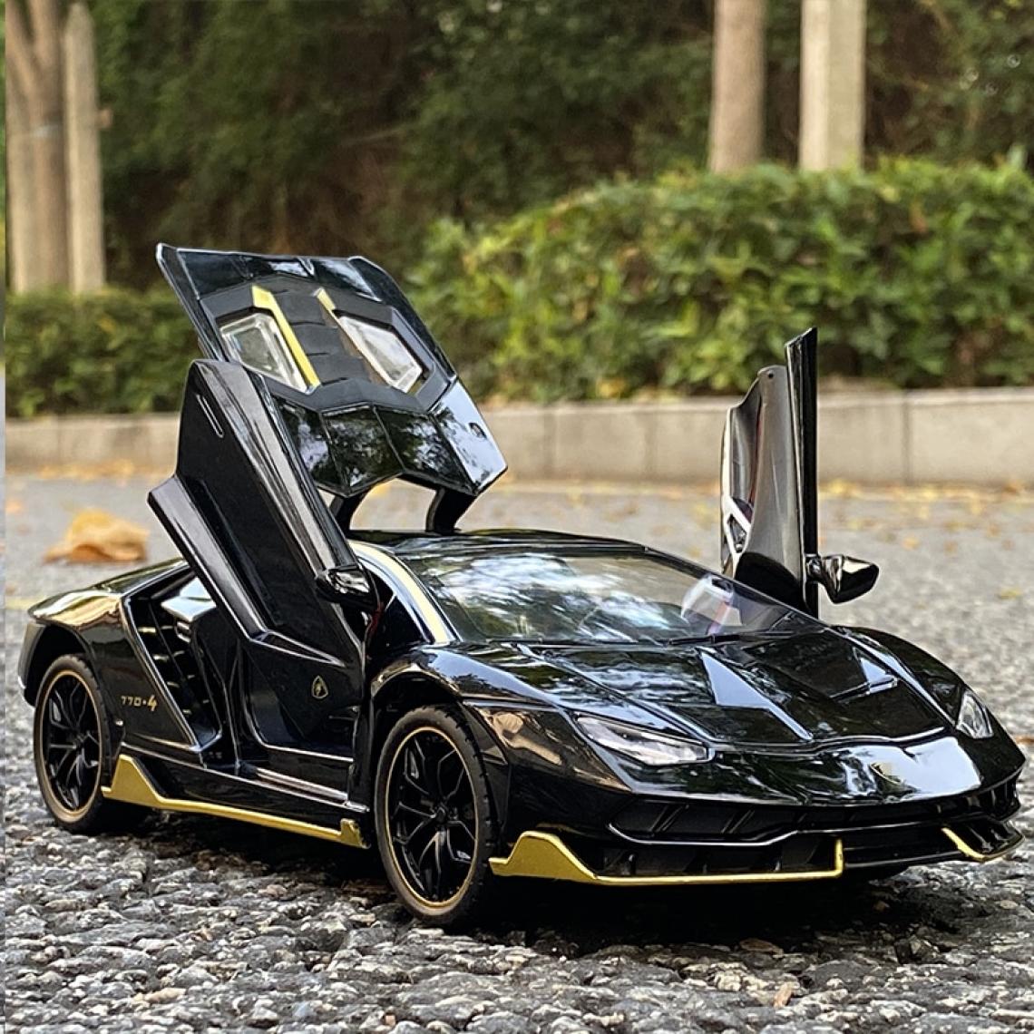 Universal - 1: 24 Lamborghini LP770 Sport Alliage Modèle de voiture jouet moulée sous pression Modèle de voiture jouet collection métal Jouet Cadeau pour enfants | Voiture jouet moulée sous pression (noir) - Voitures