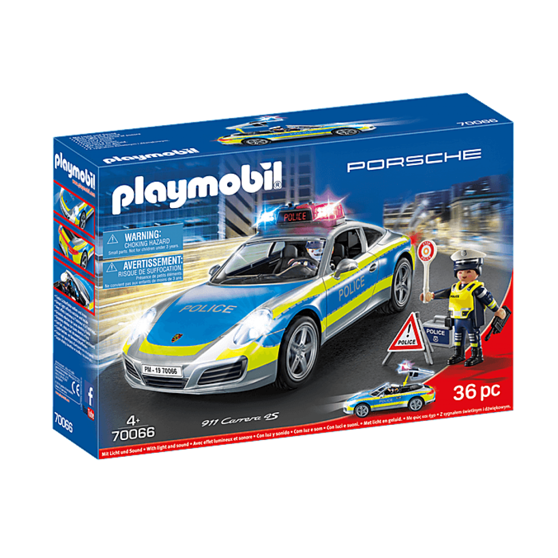 Playmobil - 70066 Playmobil Porsche 911 Carrera 4S Police - Playmobil