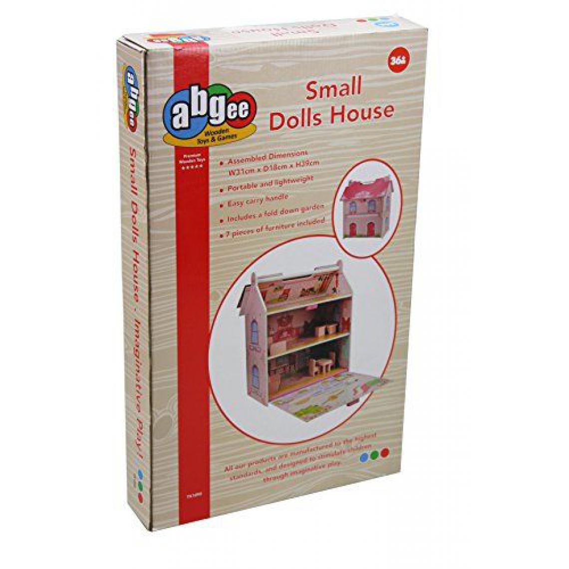 Inconnu - A B Gee Tx1092 Petite maison de poupées en bois avec meubles - Poupées