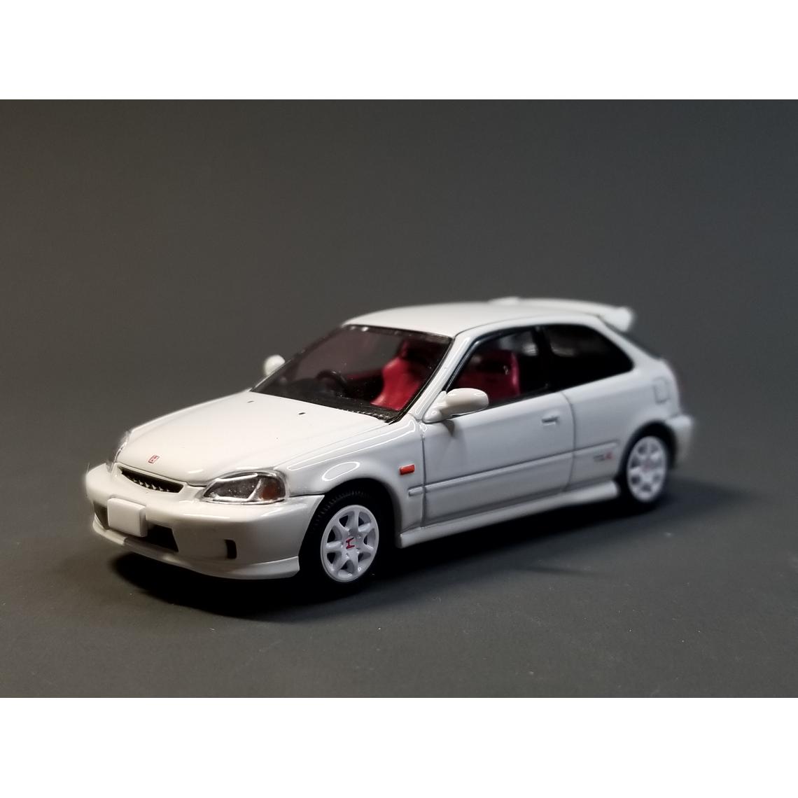 Universal - 1/64 Honda Civic Type R Modèle de moulage sous pression Automobile Collection Co., Ltd. | Voiture jouet moulée sous pression(blanche) - Voitures