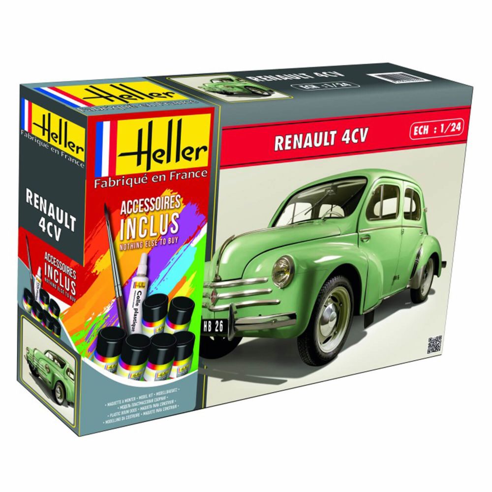 Heller - Maquette voiture : Kit : Renault 4 CV - Voitures