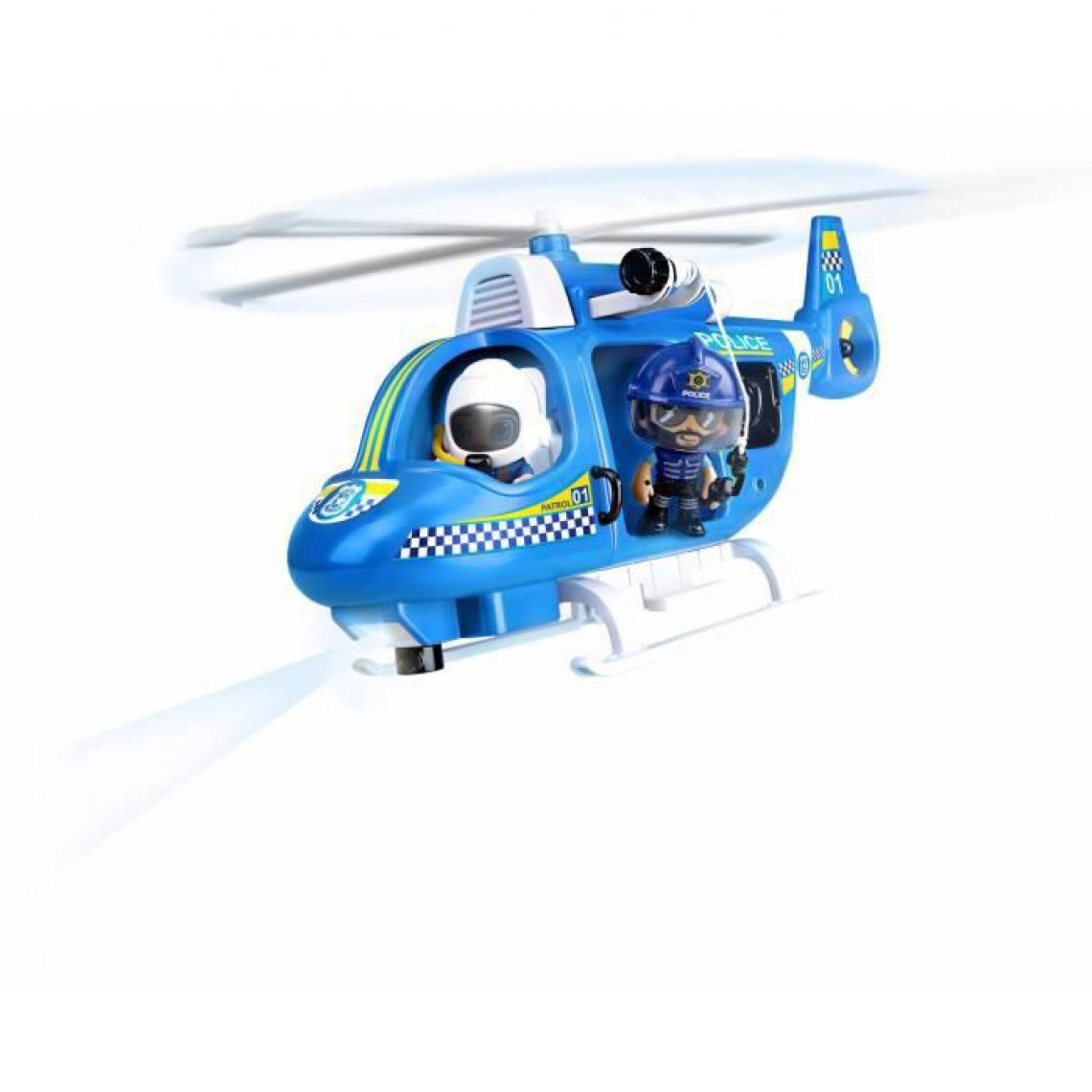 Icaverne - FIGURINE MINIATURE - PERSONNAGE MINIATURE Pinypon Action - L'hélicoptere de police - 1 figurine incluse - Films et séries