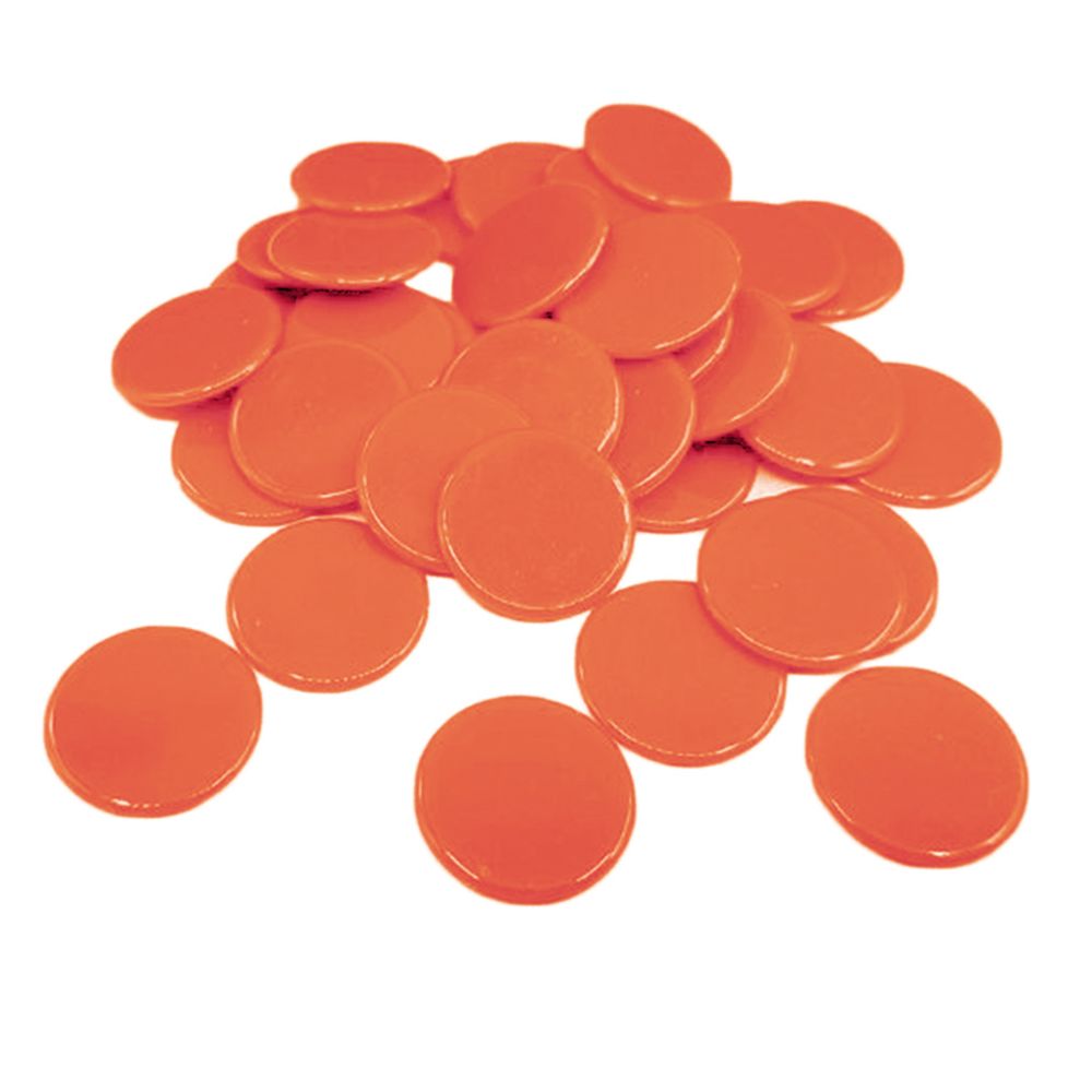 marque generique - 100pcs jetons de poker pièces de couleur solide Casino approvisionnement jeux de famille accs orange - Jeux de stratégie