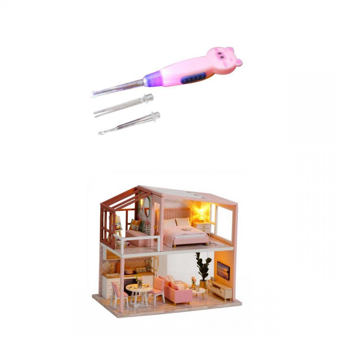 marque generique - 1/24 échelle Bricolage Maison De Poupée En Bois Miniature Kit De Meubles De Maison De Poupée Style1 - Kit d'expériences
