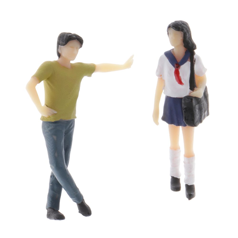 marque generique - 1:64 Figures Diorama Uniforme étudiants Japonais Fille Et Garçon Modèles Mise En Page - Accessoires maquettes