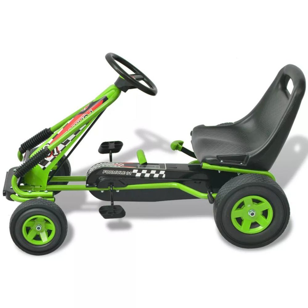 marque generique - Icaverne - Véhiciles à pédales et à traction serie Kart à pédale avec siège ajustable Vert - Voitures