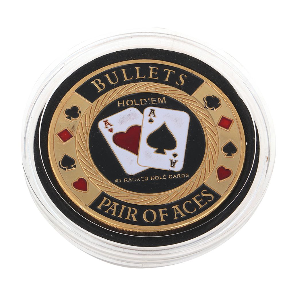 marque generique - banquier puces carte de presse poker souvenir pièces commémoratives poker protecteur c - Jeux de cartes
