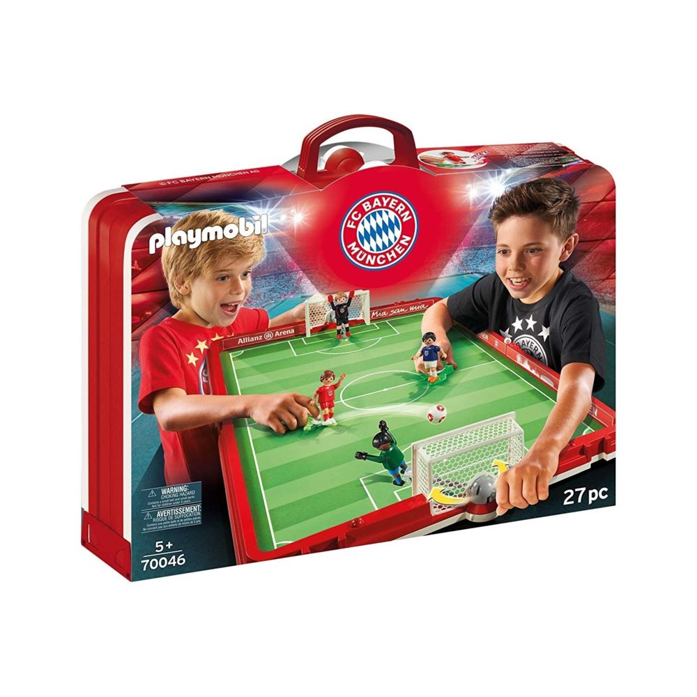 Playmobil - PLAYMOBIL 70046 Terrain de football transportable FC Bayern Munich - Playmobil