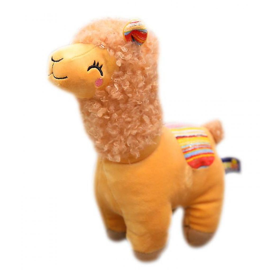 Universal - Poupée d'alpaca mignonne, peluche, peluche, cadeau créatif (marron). - Doudous