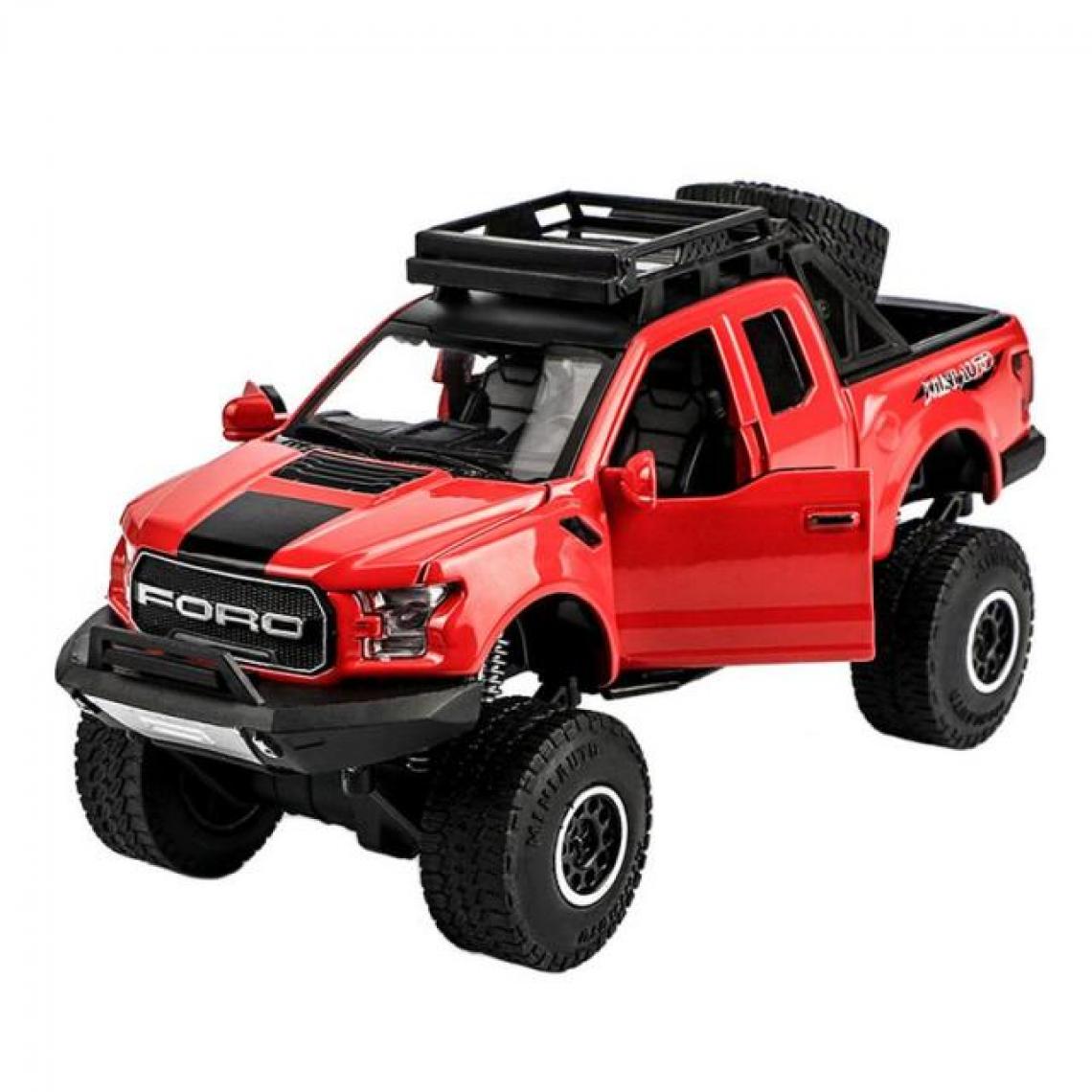 Universal - Mini pick-up truck toy 1: 32 pick-up Ford F150 oiseau son et lumière et coulissant modèle de voiture jouet(Rouge) - Voitures