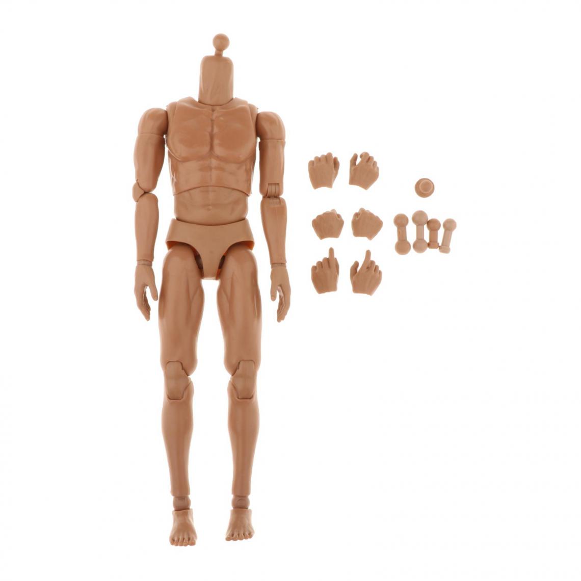 marque generique - 1/6th Échelle Super-Flexible Musculaire Mâle Figurines Corps 28CM Hauteur avec Mains de Rechange - Films et séries