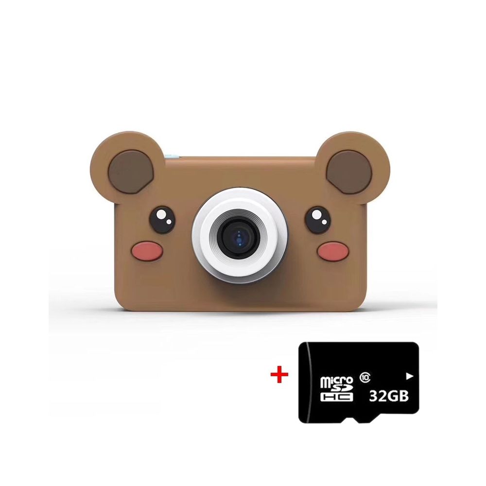 Wewoo - Caméra Enfant D9 800 W Pixel Lens Mode Mini sport numérique mince et légère avec écran de 2,0 pouces et étui de protection en forme d'ours et mémoire 32G pour enfants - Appareil photo enfant