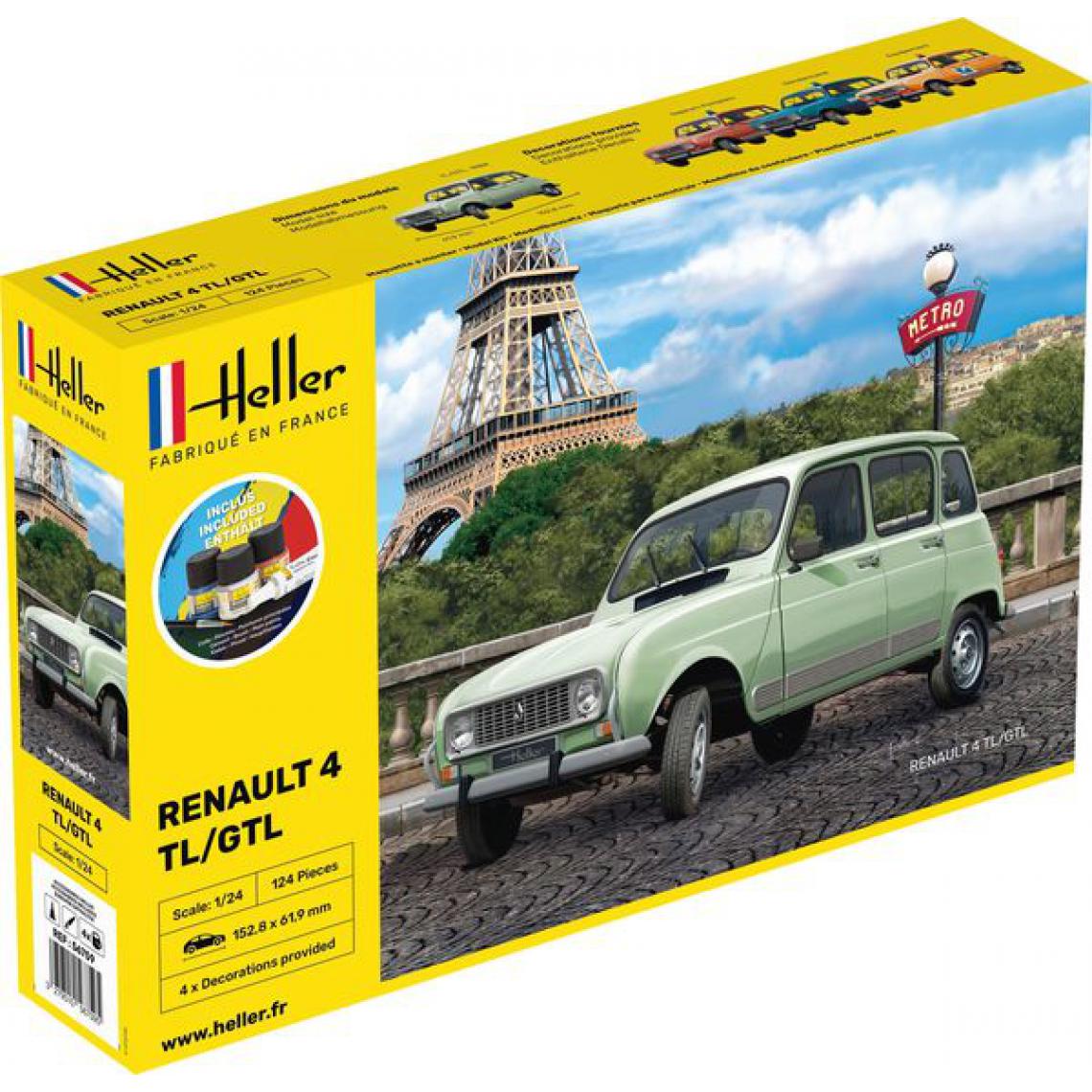 Heller - Maquette STARTER KIT Renault Taxi Type AG - Accessoires et pièces