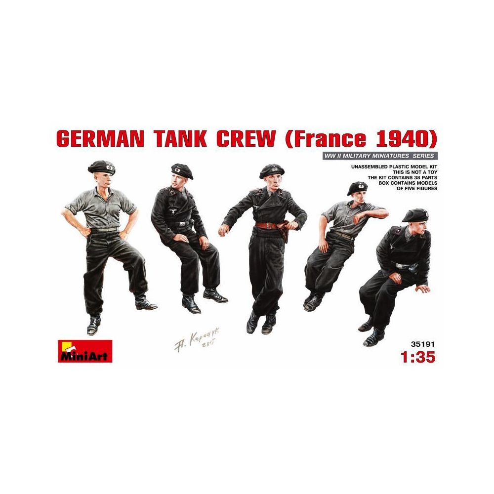 Mini Art - Figurine Mignature German Tank Crew (france 1940) - Figurines militaires