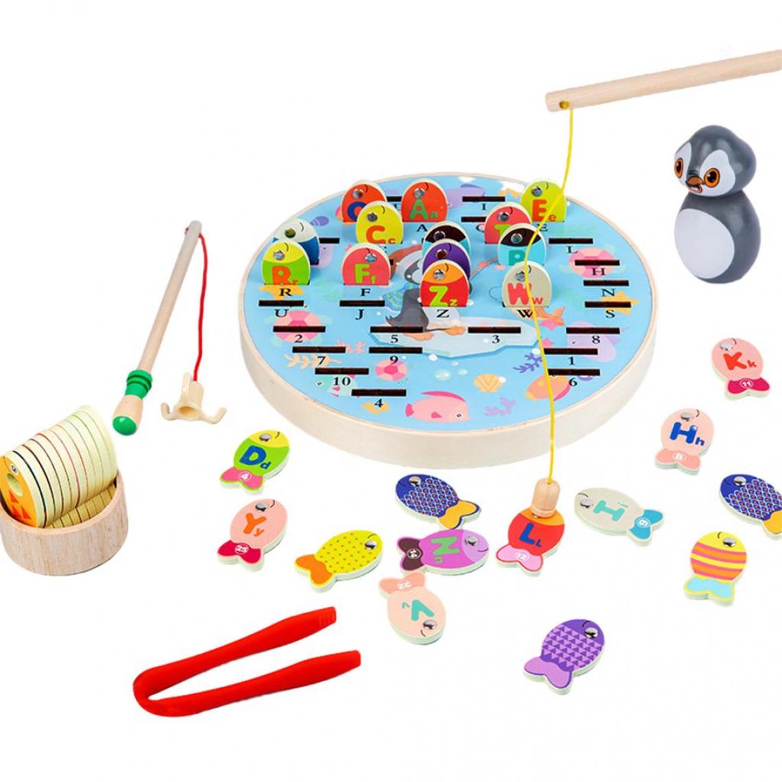 marque generique - jeu de pêche jouet en bois cadeau éducatif pour tout-petit - Jeux de récréation