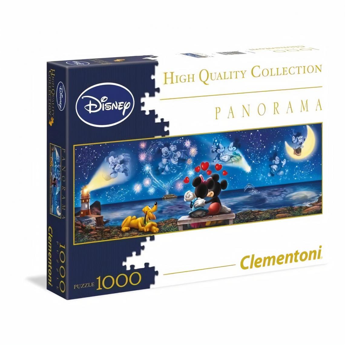 Clementoni - MICKEY ET MINNIE Puzzle Panorama 1000 Pieces - Animaux
