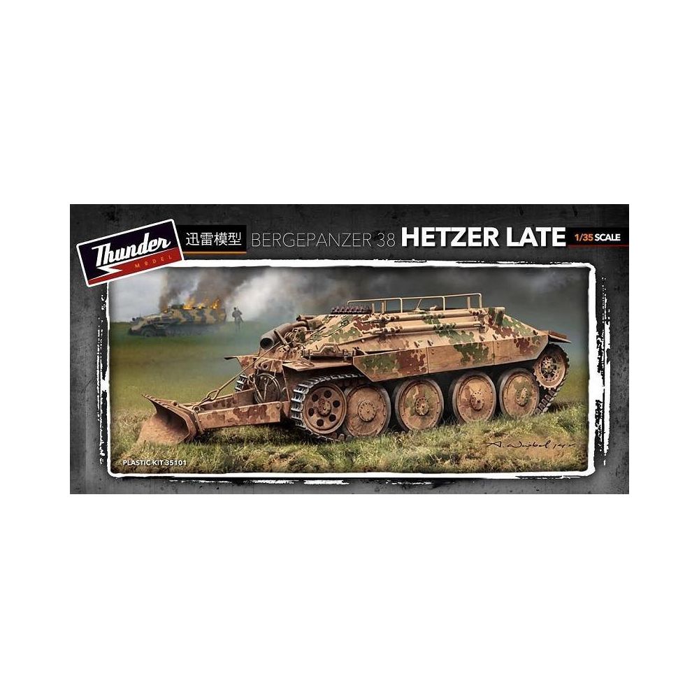 Thunder Model - Maquette Char Bergepanzer 38(t) Hetzer Late - Chars