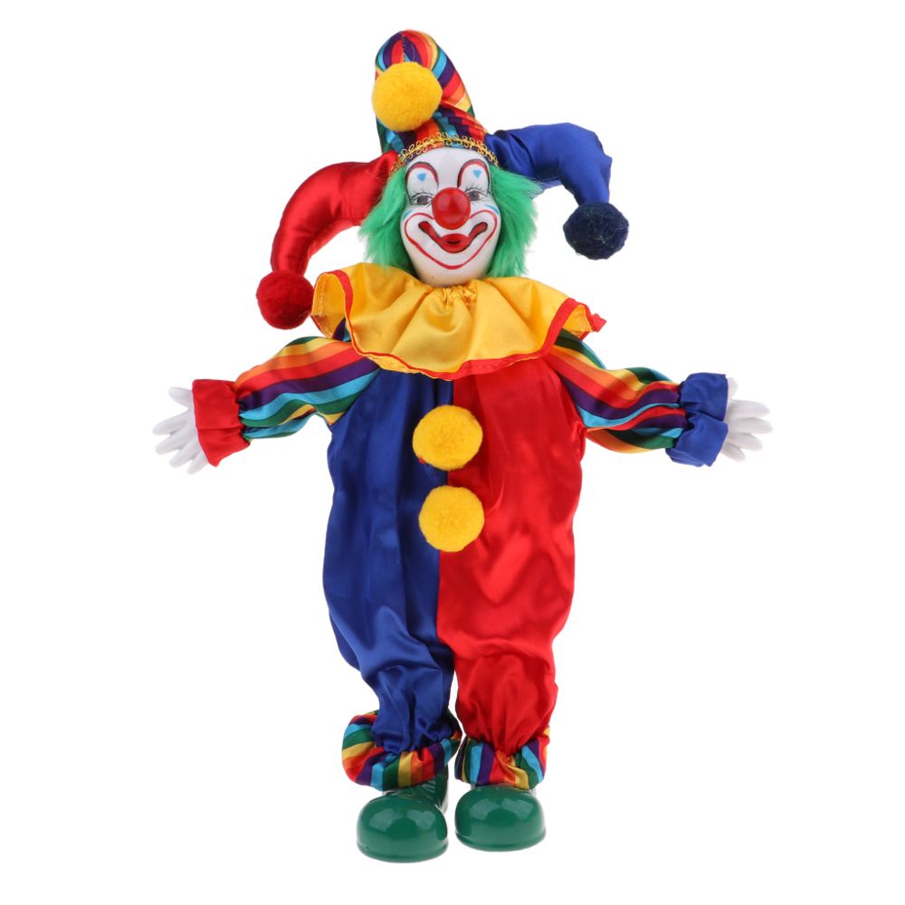marque generique - Porcelaine Clown Poupée pour Enfants Jouets Cadeaux Halloween Noël Décoration # 1 - Poupons