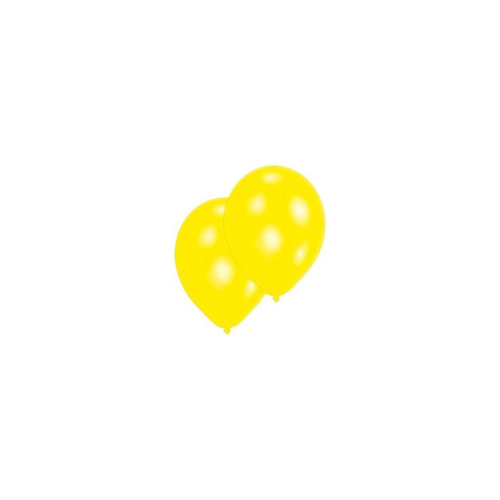 Amscan - Lot de 10 Ballons - Latex - Jaune - Jeux de balles