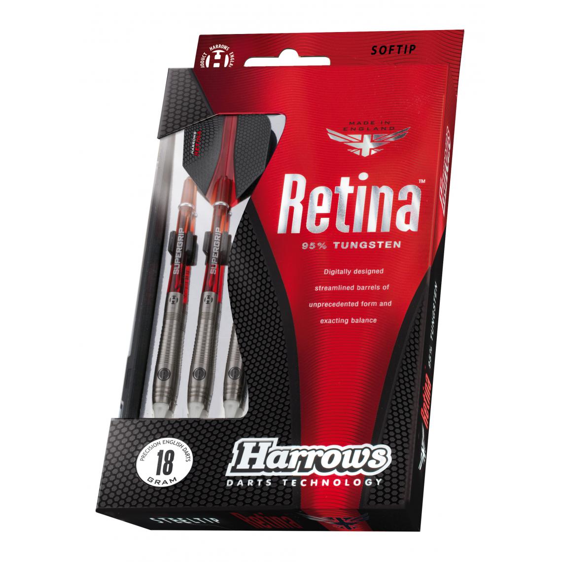 Harrows - Fléchettes HARROWS Retina 18GR 95% Tungsten pointe nylon (Plusieurs styles) A - Fléchettes